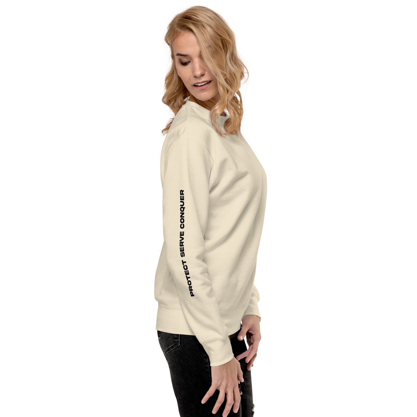 PROTECT, SERVE, CONQUER UNISEX SWEATSHIRT (CH BL)